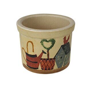 Roseville Pottery R.R.P. Co. Handpainted High Jar Farm Canister Crock